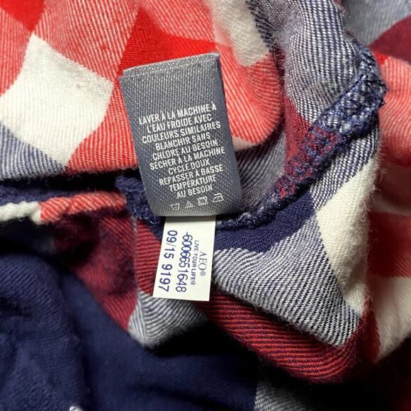 Aerie - Petite Small - Red White Blue Plaid Romper - Great Condition! - Picture 15 of 15